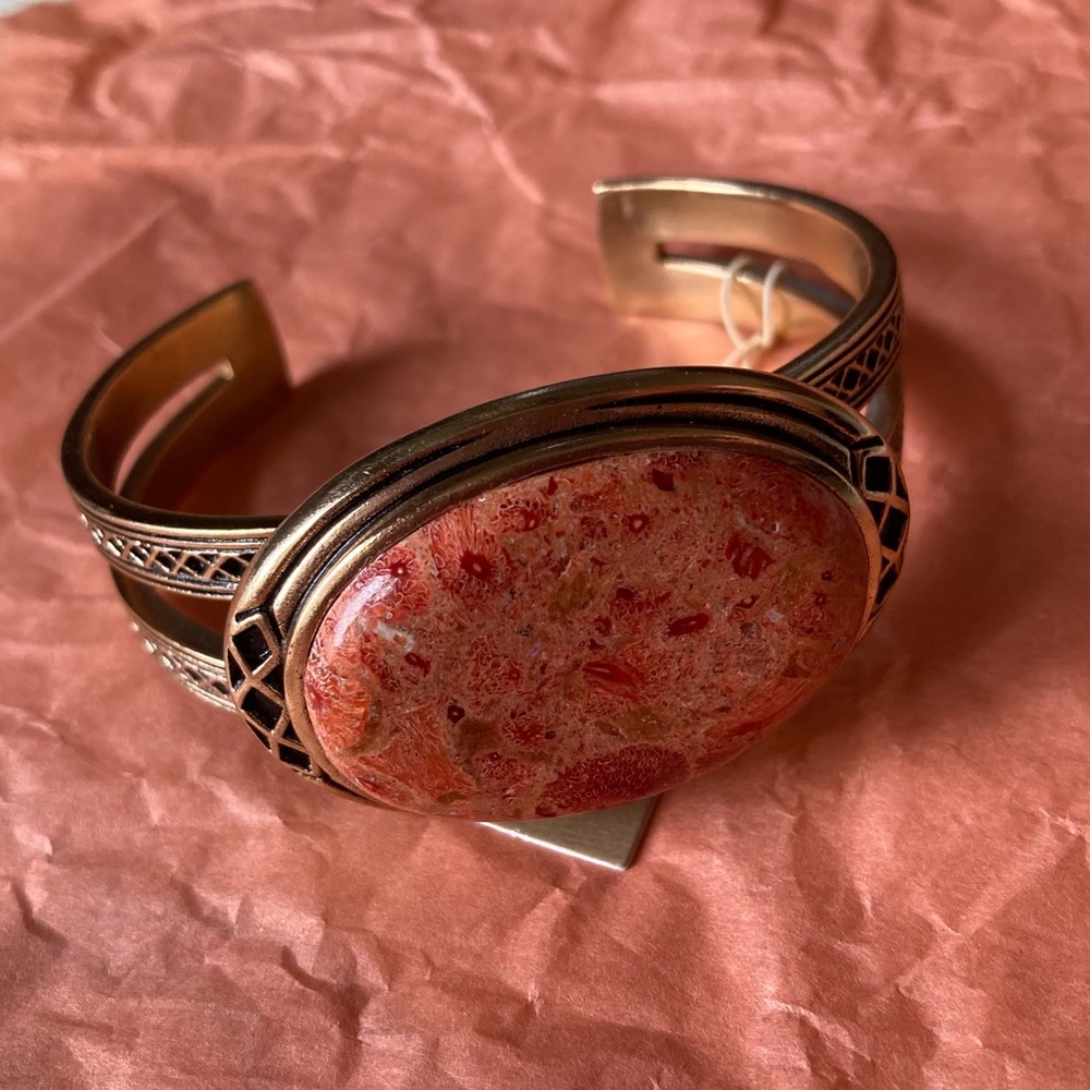 Barse Desert Haven Orange Coral Cuff